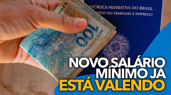 ENTRA EM VIGOR O NOVO SALÁRIO MÍNIMO COM REAJUSTE REAL