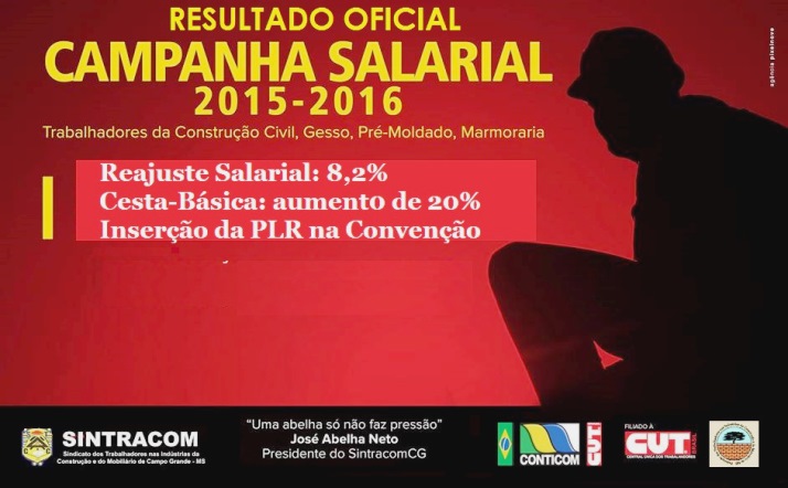 O SintracomCG fecha negociação salarial, com aumento de 8,2% para construção civil, gesso, mármore e pré-moldados