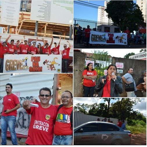 2º dia de greve na Construção Civil de Campo Grande - MS.