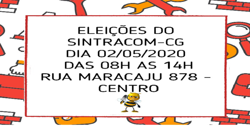 PARTICIPE DAS ELEIÇÕES PARA ESCOLHER A NOVA DIRETORIA DO SINTRACOM